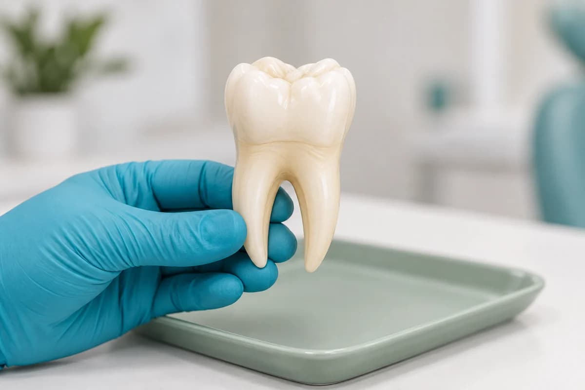 Modelo dental didáctico en una fotografía ilustrativa