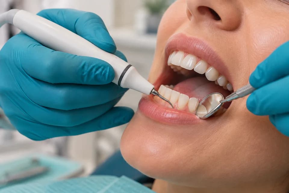 Escena ilustrativa de limpieza dental